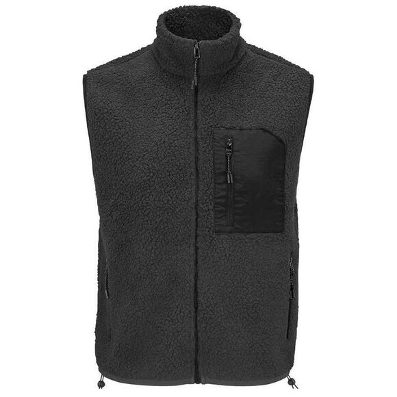SOLS Unisex Adult Fury Sherpa Body Warmer / Carbon/Gray/Black - Picture 1 of 3